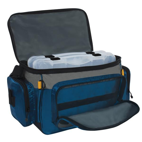 blue tackle bag with plastic zipper 100 bollers Large Tackle Bag – Okeechobee Fats