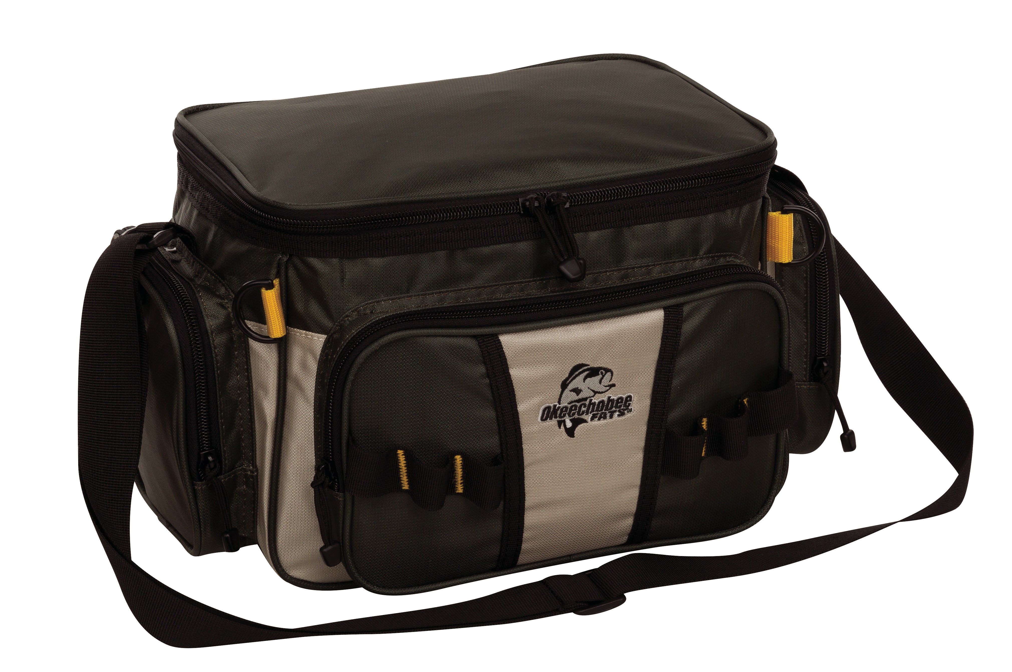 Okeechobee Fats Small Soft-Sided Fishing Tackle Bag with 2 Medium Lure Boxes, Polyester - Sagebrush